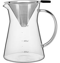 KANNE CAFETEIRA COM FILTRO 15x14x11cm 600ml BOROSILICATO TRANSP