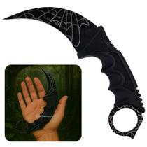 Karambit Knife com Lâmina Curva 9cm, Capinha e Quebra-Vidro SLKD87