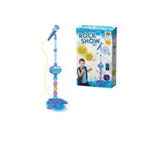 Karaokê Brinquedo Infantil Com Microfone Conecta Celular - DmToys - Azul