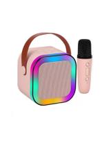 Karaoke Caixa De Som Bluetooth Portátil Microfone Sem Fio