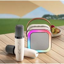 Karaokê Caixinha De Som C/ 2 Microfones Bluetooth Infantil