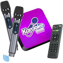 Karaokê Com Pontuação Jukebox + 2 Mics S/ Fio + Caixa De Som - Karaoke Box