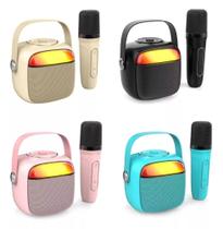 Karaokê infantil Caixa de Som Bluetooth Com Led e Microfone Sem Fio - MK Karaokê infantil Caixa de Som Bluetooth Com Led e Microfone Sem Fio - MK