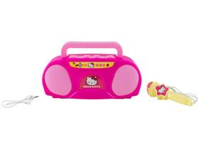 Karaokê Infantil Portátil Candide Hello Kitty - Boombox Karaokê Infantil Portátil Candide Hello Kitty - Boombox