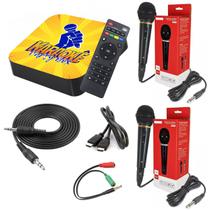 Karaoke Party Box +2 Microfones +de 1000 Músicas Videoke Com Pontuação