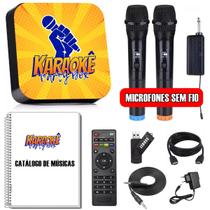 Karaoke Party Box / 2 Microfones Sem Fio / 2000 Músicas / Catalogo Encadernado / Com Pontuação Jukebox / Não Precisa Internet ORIGINAL - KARAOKÊ PARTY BOX