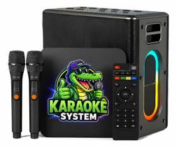 Karaoke Party Box 4K Com Pontuação Real E Fila De Espera18000 MUSICAS e Caixa de 120W e 2Mics Karaoke Party Box 4K Com Pontuação Real E Fila De Espera18000 MUSICAS e Caixa de 120W e 2Mics