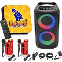Karaoke Party Box Com Pontuação +2 Microfones + Caixa De Som - Karaokê Party Box