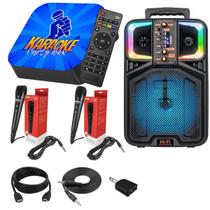 Karaoke Party Box Profissional 2 Microfones com Fio Caixa De Som 2000 Músicas Catálogo Karaoke Party Box Profissional 2 Microfones com Fio Caixa De Som 2000 Músicas Catálogo