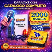 Karaokê Party Box Profissional Amaerelo mais de 2000 musicas com catálogo