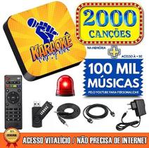 Karaokê Party Box Profissional Amarelo De 2000 Músicas Com Pontuação Não Precisa de Internet