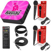 Karaoke Party Box Rosa / 2 Microfones / 2000 Músicas / Com Pontuação / Profissional Original - KARAOKÊ PARTY BOX