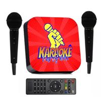 Karaoke Party Box Vermelho +2 Microfones +De 1000 Músicas