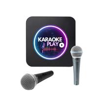 Karaoke Play Com 2 Microfones E Pontuação Ficiticia