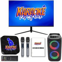 Karaoke Profissional Preto +Monitor +2 Mic Sem Fio +Catalogo Karaoke Profissional Preto +Monitor +2 Mic Sem Fio +Catalogo
