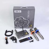 Karaokê Videokê Vsk 1.5 Com 11.999 Canções 2 Microfone Sem Fio Karaokê Videokê Vsk 1.5 Com 11.999 Canções 2 Microfone Sem Fio