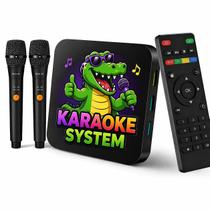 KaraokeSmartBOX com 2 Mics Sem Fio Com Pontuação Real E Ajuste Vocal e 18000 Musicas KaraokeSmartBOX com 2 Mics Sem Fio Com Pontuação Real E Ajuste Vocal e 18000 Musicas