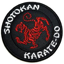 Karate Shotokan Patch Bordado Fecho de Contato Para Uniforme