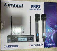 Karsect microfone duplo s/fio mao krp2r Karsect microfone duplo s/fio mao krp2r