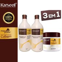 Karseell Collagen Tratamento Capilar 500g Kit Shampoo Condicionador Karseell 1L