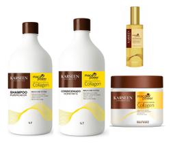Karseell Kit Completo Profissional Shampoo Condicionador Máscara Óleo Hidratação Profunda, Brilho Intenso e Recuperação Imediata dos Fios Karseell Kit Completo Profissional Shampoo Condicionador Máscara Óleo Hidratação Profunda, Brilho Intenso e Recuperação Imediata dos Fios