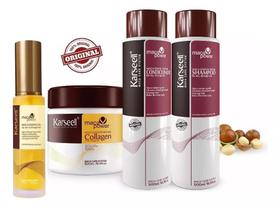 Karsell Máscara + Shampoo + Condicionador 500ml + Oléo 50ml - karseell