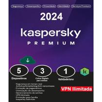 Kaspersky Antivírus Premium, 5 Dispositivos, 1 ano