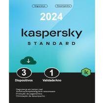 Kaspersky Antivírus Standard 3 Dispositivos Versão 2024