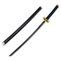 Katana Média Wakizashi 74Cm Muichiro Tokito Demon Slayer Aço Katana Média Wakizashi 74Cm Muichiro Tokito Demon Slayer Aço