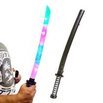 Katana Ninja Brinquedo Som e Luz à Pilha - Preto