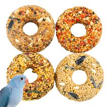 kathson Petiscos para Periquitos 4 Unidades Donuts para Pássaros