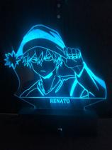 Katsuki Bakugou, Luminaria Led, Geek, 16 Cores controle remoto, Abajur