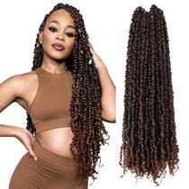 KAVSORAPI de cabelo de crochê Passion Twist, 30 cm, pré-torcido, 8 pacotes