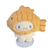 Kawaii 14cm Sanrio Cinnamoroll Boneca De Pelúcia Bonito Taiyaki Dos Desenhos Animados Brinquedo De