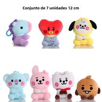 Kawaii Bt21 Brinquedos De Pelúcia Mini Chaveiro Anime Saco Pingente Macio Pelúcia Animal Boneca