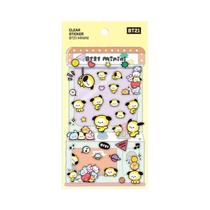 Kawaii BT21 Tata Cooky Mini Conjunto De Adesivos Para Celular Notebook Mala Decorativa Transparente