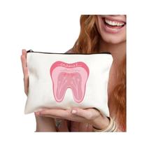 Kawaii Dos Desenhos Animados Dente Saco De Cosméticos Das Mulheres Compõem Bolsa Escola Lápis Caso