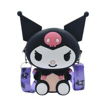 Kawaii Hello Kitty Bolsa De Silicone Pequena Bolsa Fashion Sanrio Princesa Armazenamento Brinquedo
