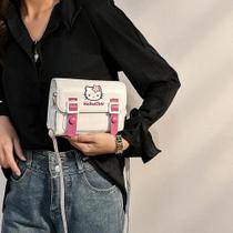 Kawaii Hellokitty Kuromi Cinnamorol Mymelody PU Crossbody Bolsa Sanrio Anime Satchel Tote Gift
