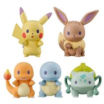 Kawaii Pokemon Pikachu Charmander Squirtle Figuras De Ação Conjunto 5 Pçs Anime Bonecas Modelo