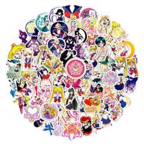 Kawaii Sailor Moon Anime Adesivos 100 Unidades À Prova D'água Para Bagagem Capa De Telefone