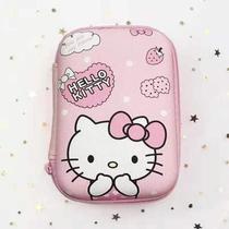 Kawaii Sanrio Hello Kitty Kuromi Pochacco Carregador De Celular Fone De Ouvido Bolsa De Proteção De