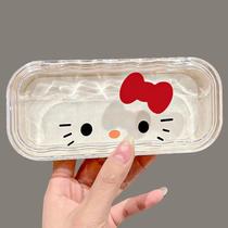 Kawaii Sanrio Hello Kitty Pochacco Caixa De Armazenamento De Óculos De Sol Anime Cartoon Girls Capa