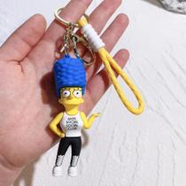 Kawaii Simpsons Chaveiro Dos Desenhos Animados Anime Figura Chaveiro Telefone Pingente Titular Do