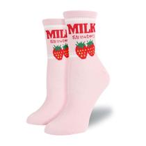 Kawaii Sweet Women's Socks Funny Cute Cream Candy Color Milk Strawberry Socks For Girl Christmas Gift Japanese Harajuku Funny Socks Calcetines Mujer - Pink
