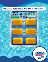 KEEP CLOR Pastilhas em Gel Clarificante para Piscinas 6 Unidades de 30g Água Cristalina com Praticidade Ação Prolo