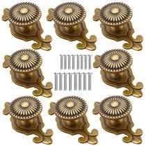 Kelier Brass Cabinet Knobs, pacote com 8 cogumelos vintage, 7,4 x 3,2 cm