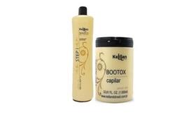 Kellan Profissional Shampoo STEP 1Lt + Redutor de Volume Tratamento Capilar 1kg