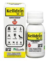 Kelldrin Sc 25 Mata Baratas Aranhas Escorpiões Traça Pulga 30ml Inseticida Poderoso Concentrado