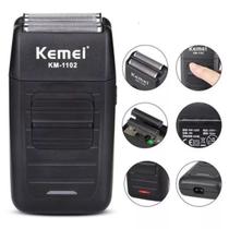 KEMEI-1102 Compact Lithium Ion Shaver Kit recarregável, Foil Professional Shaver elétrico para homens